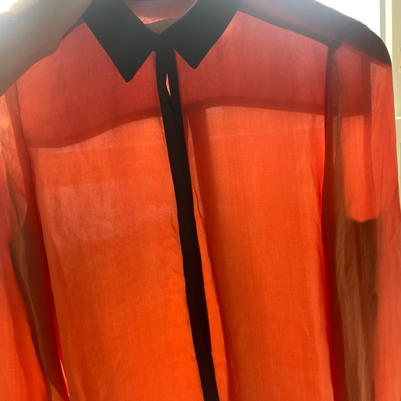 A.L.C. Gillian Silk Button Down Top Contemporary Modern Minimalist - Picture 7 of 7